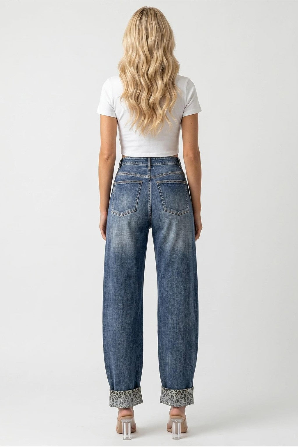 High Rise Two Way Barrel Jean