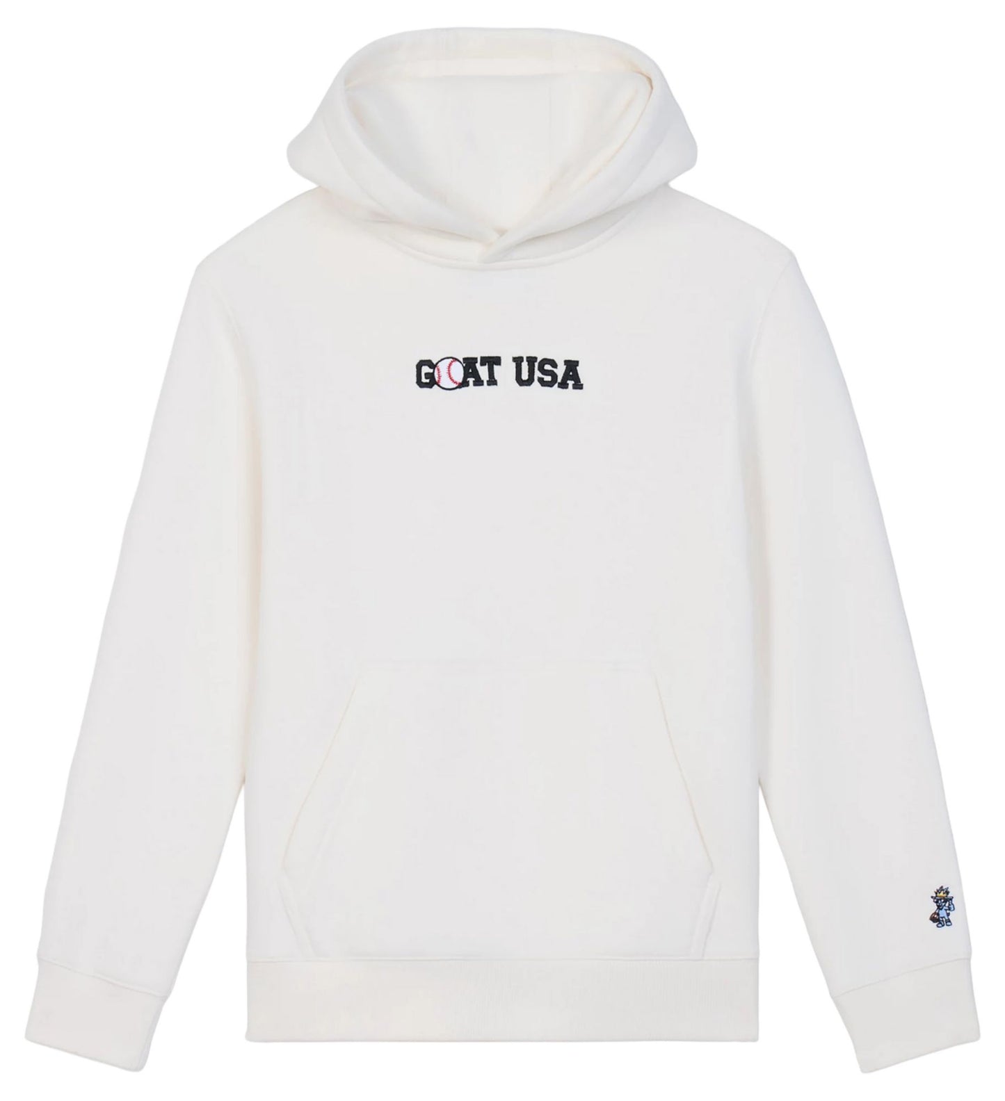 Baseball Sport Hooded Sweatshirt - Bone
