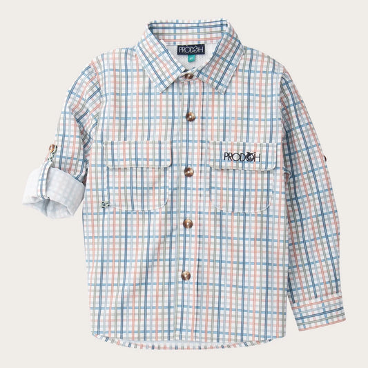 Founders LS Fishing Shirt-Sullivan’s Island Arona Blue Plaid
