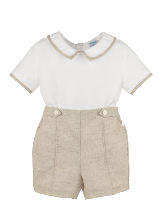 Ivory Linen Boy Set