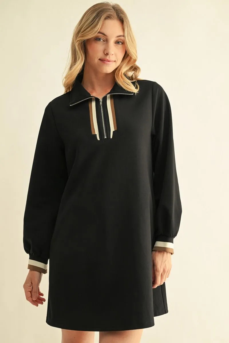 Long Sleeve Dress - Black