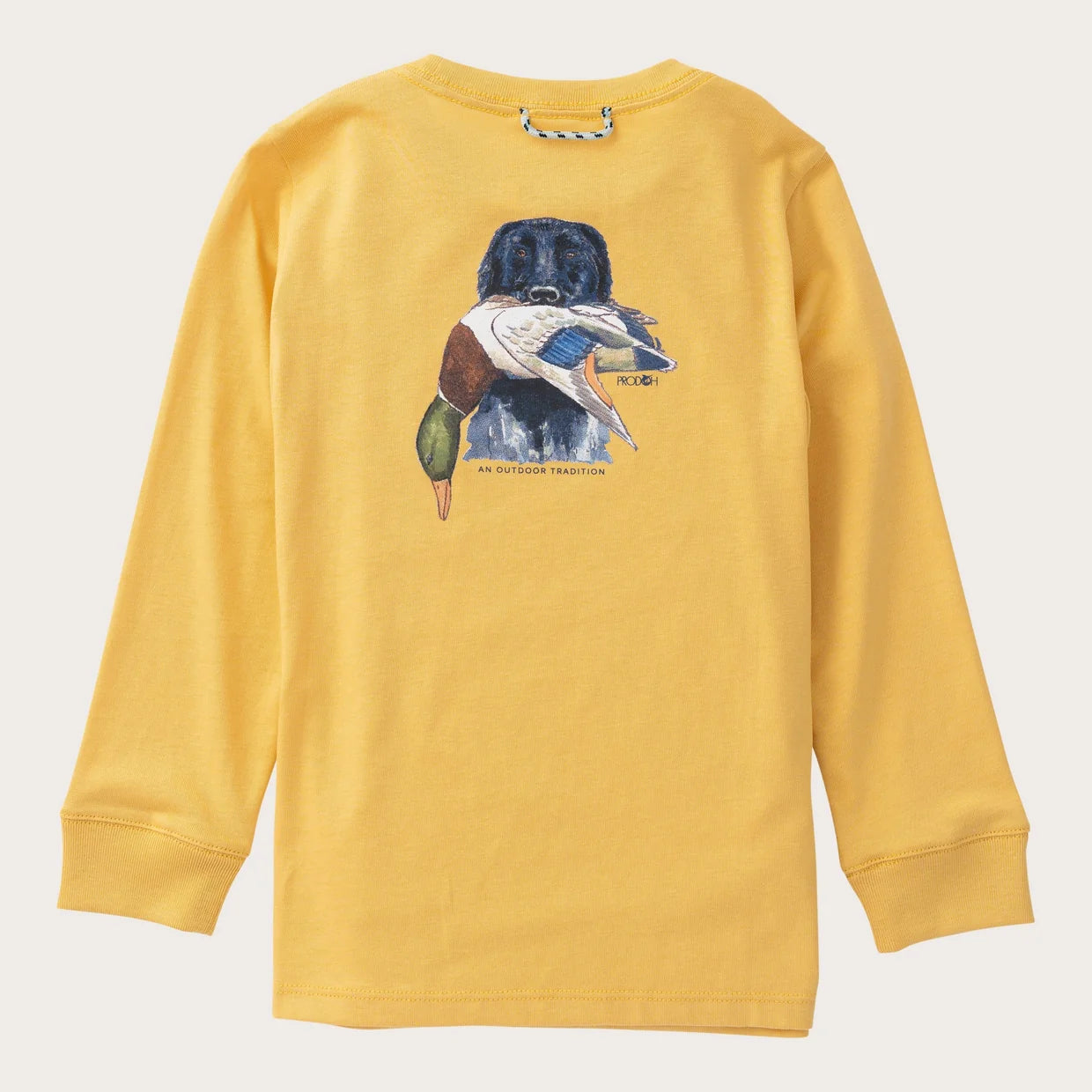 LS T-Shirt-Ochre Duck Hunting Dog Art