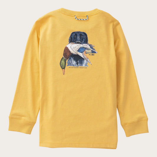 LS T-Shirt-Ochre Duck Hunting Dog Art