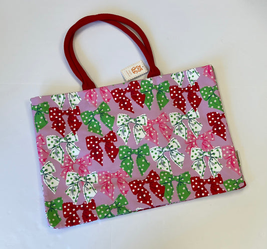 Holiday Tote Bag Bows