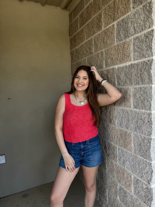 Coral Knit Tank