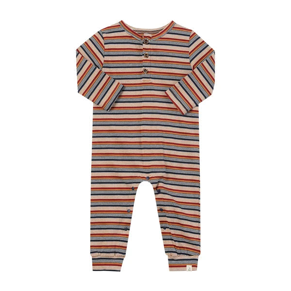 Mason Pumpkin/Red Stripe Romper
