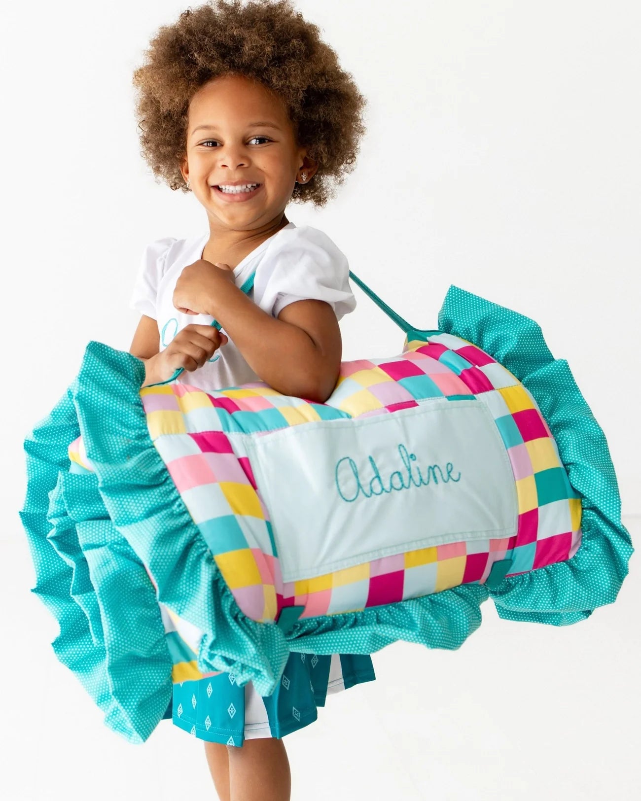 Checkered Ruffle Nap Mat