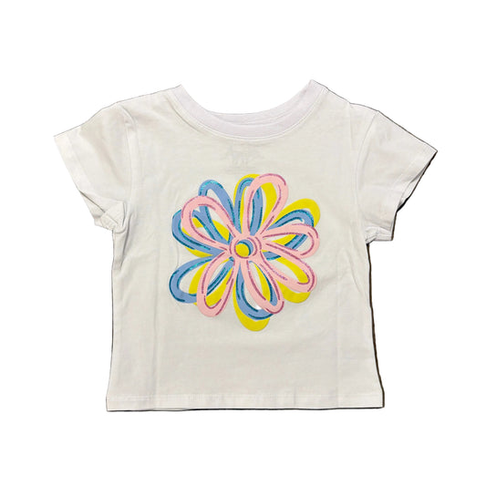 Glitter Graffiti Flower Boxy Tee