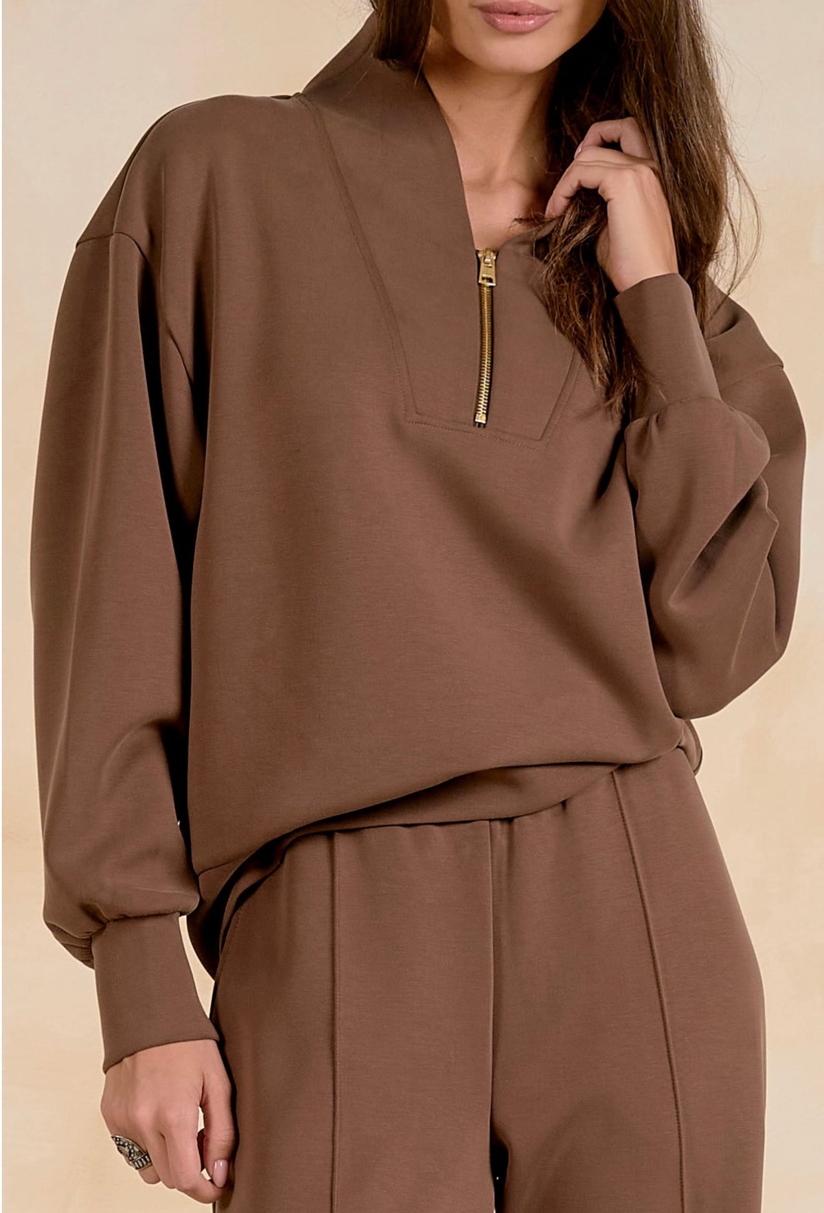 Light Brown Quarter Zip