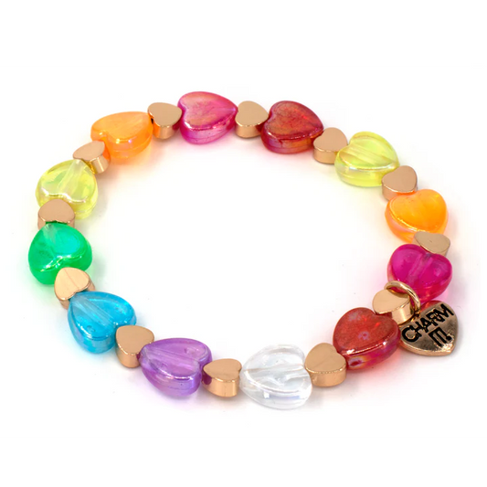 Rainbow Heart Bracelet