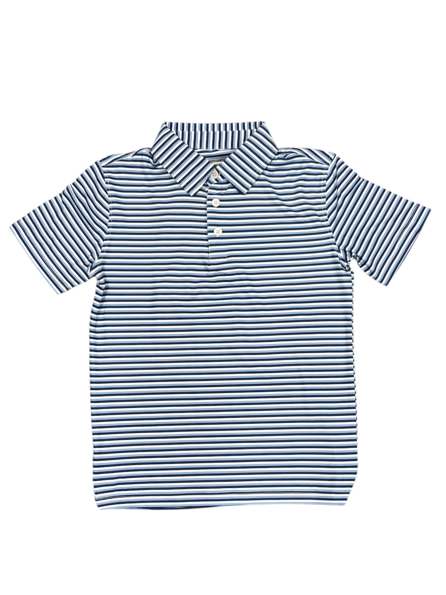 Navy/Blue/White Stripe Polo