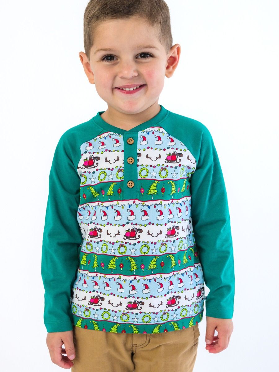 Festive Fair Isle Henley Tee