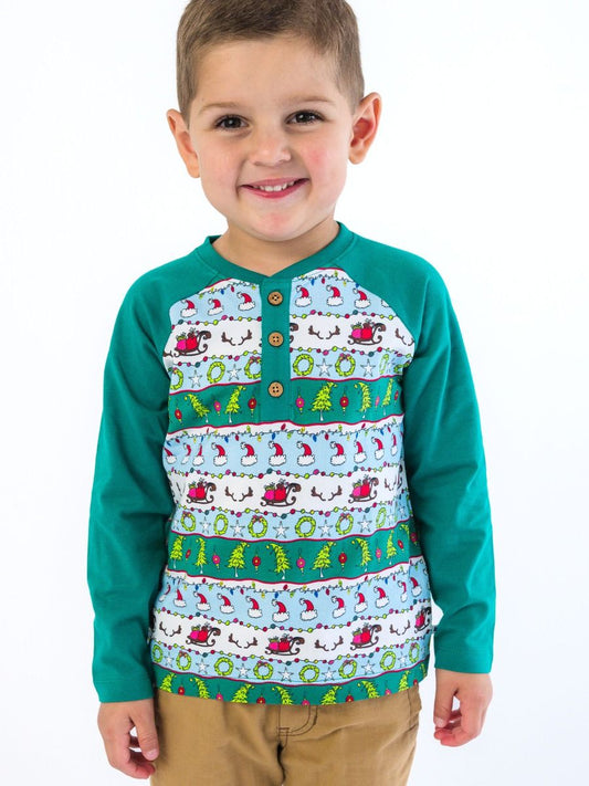 Festive Fair Isle Henley Tee