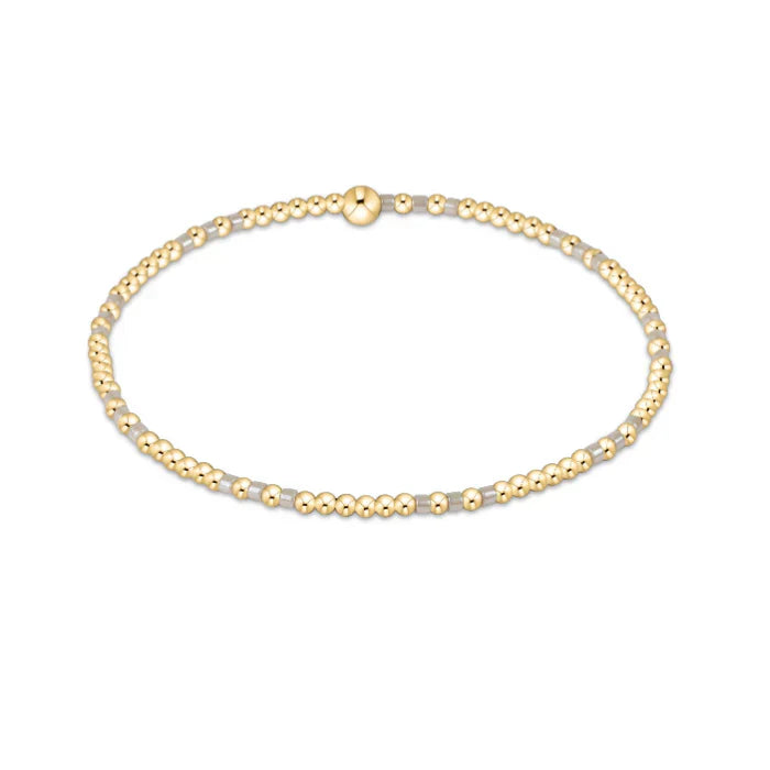 Hope Joy Pattern 2mm Bead Bracelet - Milkshake