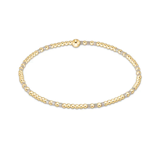 Hope Joy Pattern 2mm Bead Bracelet - Milkshake