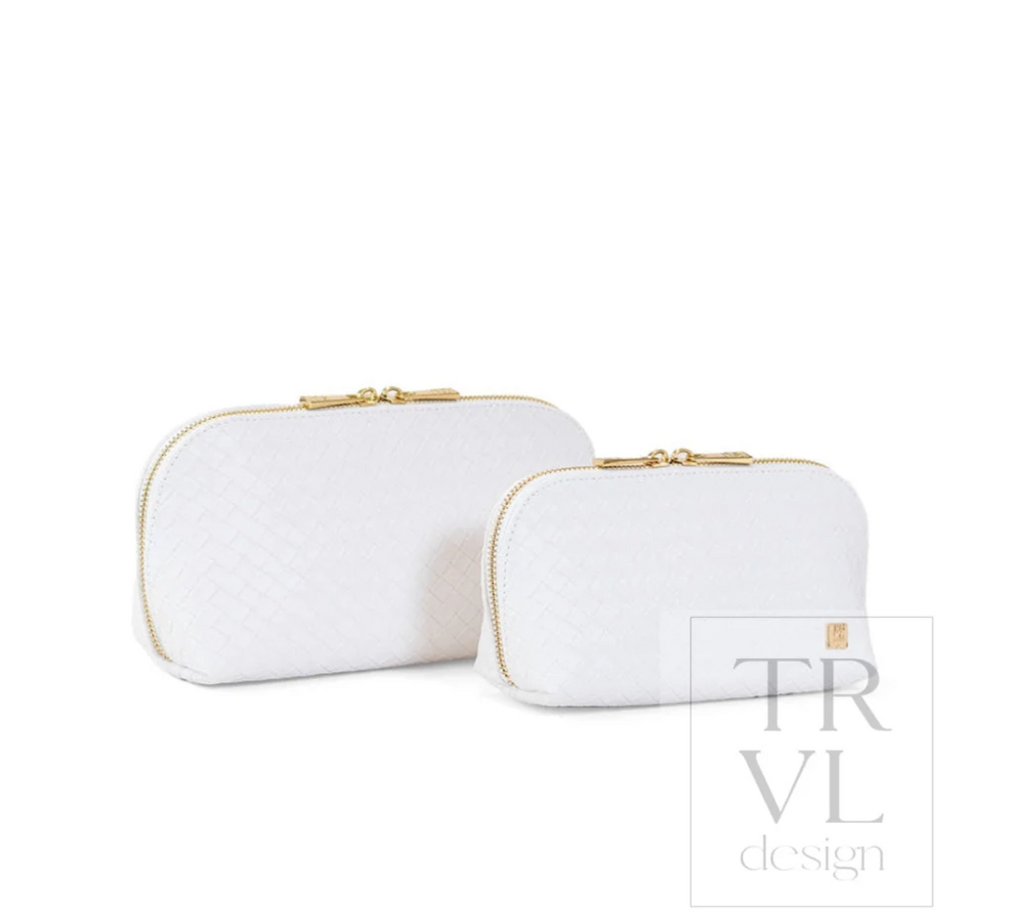 Cosmetic Case- Duo Set in Woven Jet