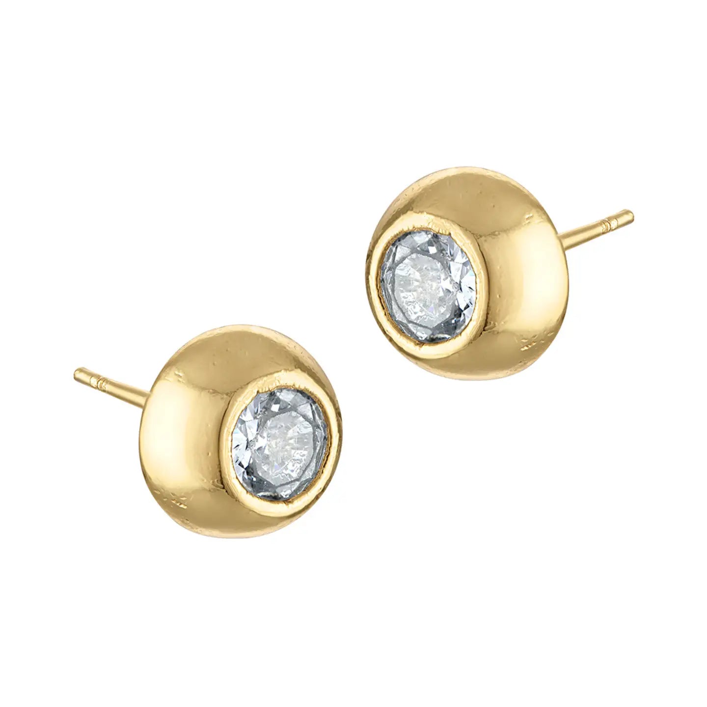 Harper Half Sphere Stud - Gold