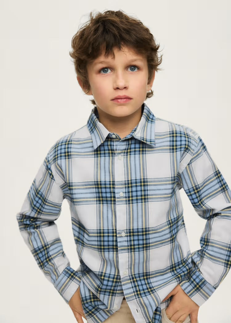 Plaid Shirt-Sky