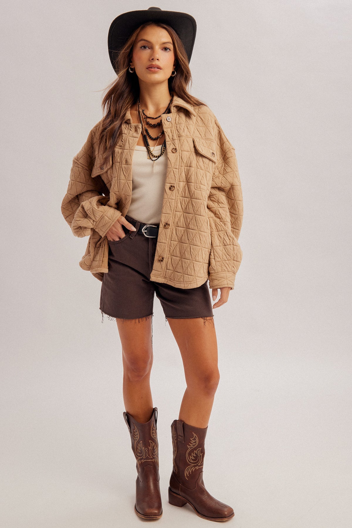 Mocha Quilted Jacket