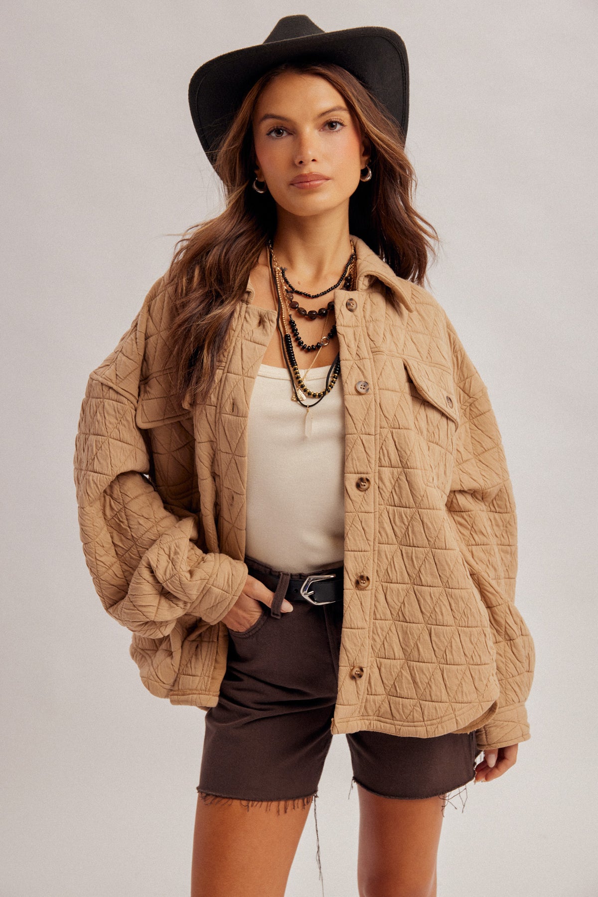 Mocha Quilted Jacket