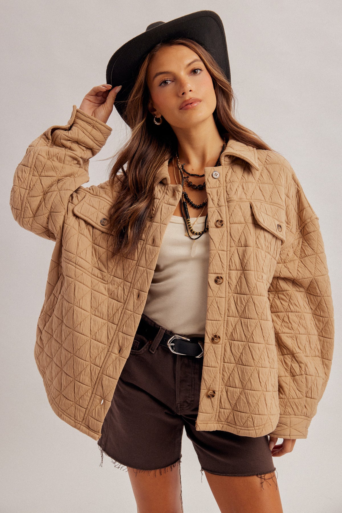 Mocha Quilted Jacket