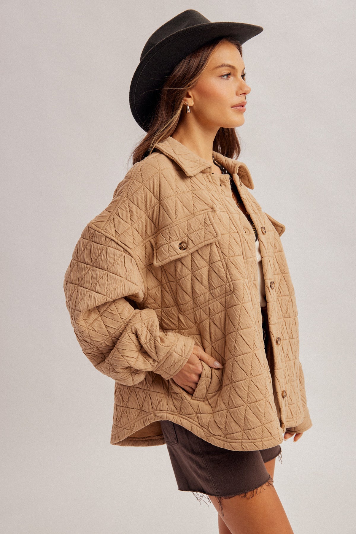 Mocha Quilted Jacket