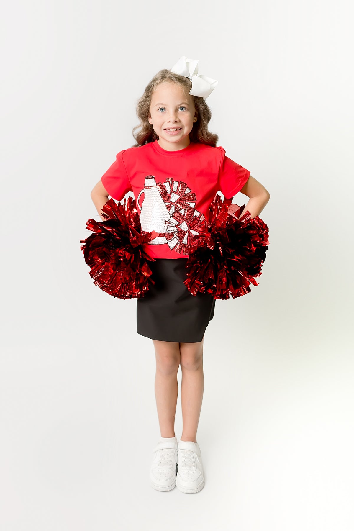 Red Sequin Megaphone Tee