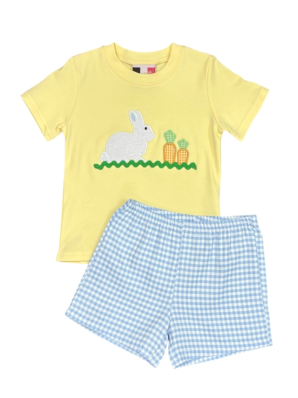 Bunny Hop Appliqué Boy Short Set