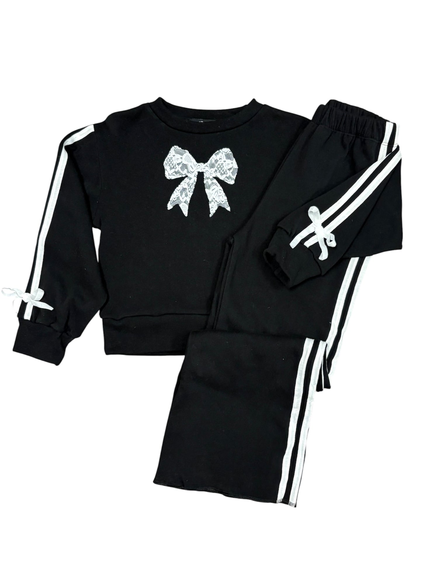 Black/Off White Pant
