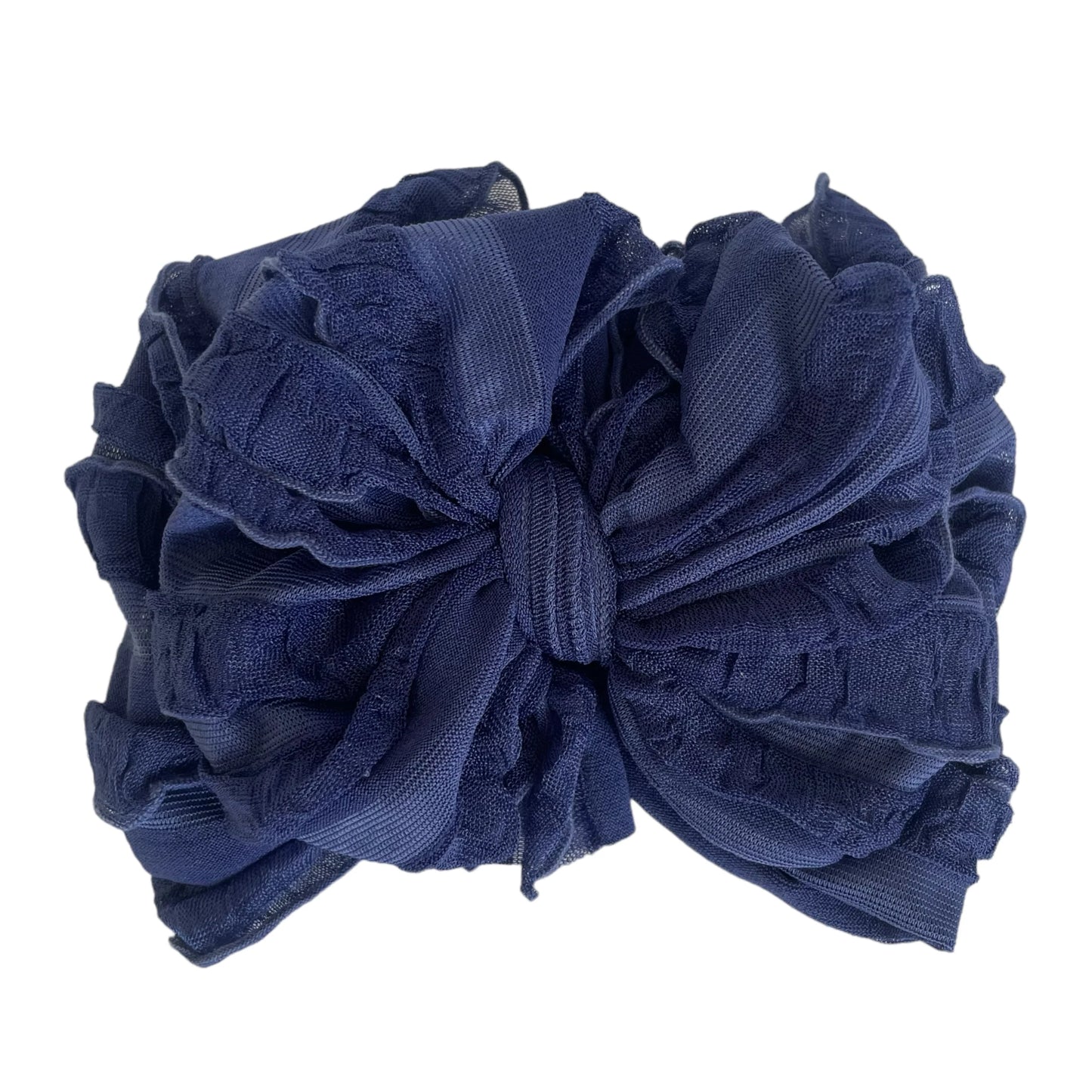 Navy Messy Bow