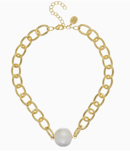 Large Cotton Pearl Necklace