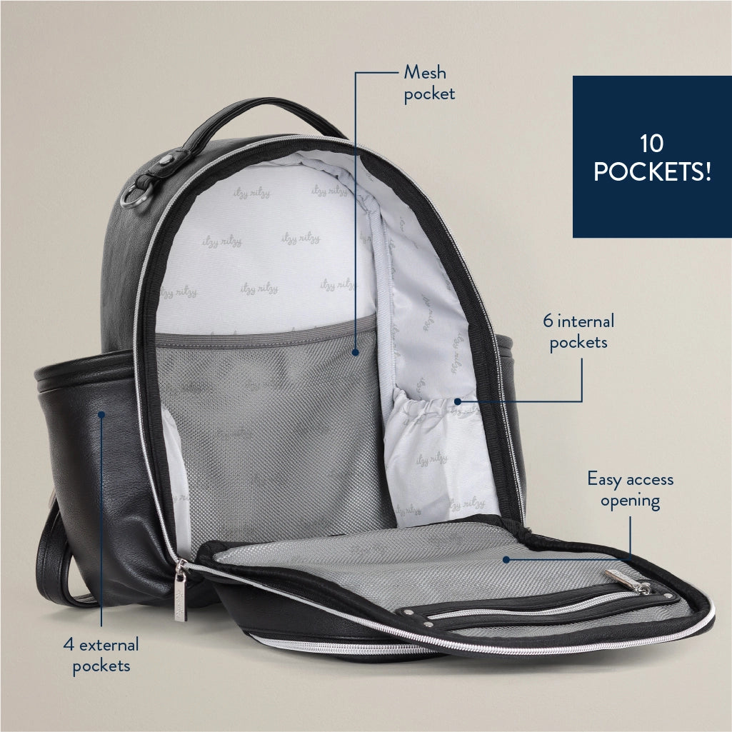 Noir Itzy Mini Plus Diaper Bag