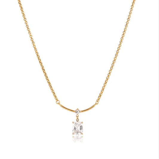Radiant Bar Drop Necklace Water Resistant