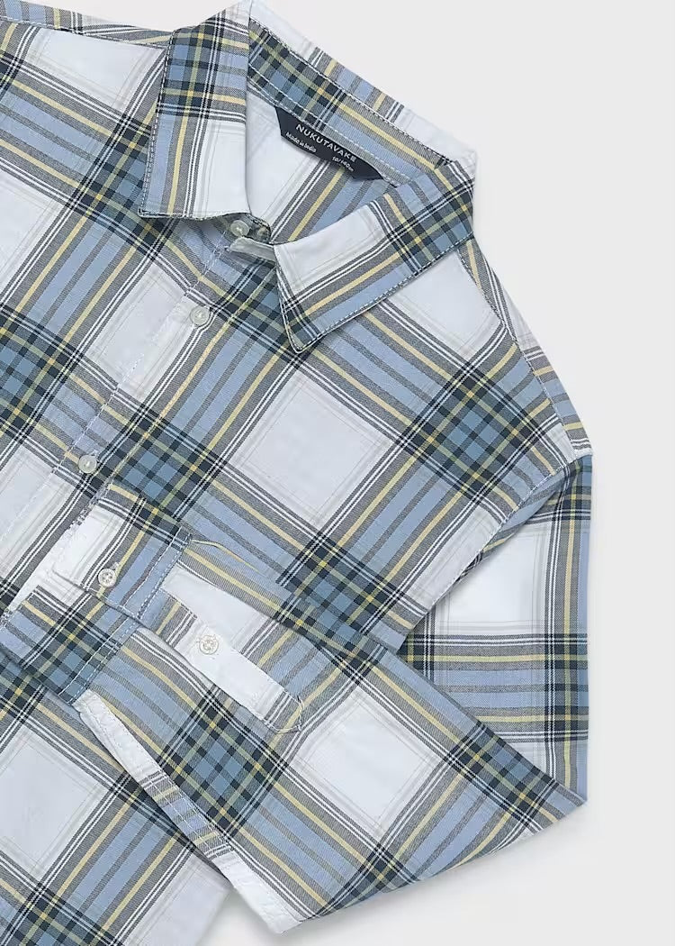 Plaid Shirt-Sky