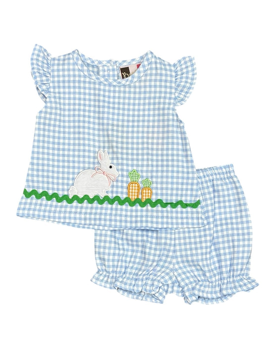 Bunny Hop Applique Bloomer Set