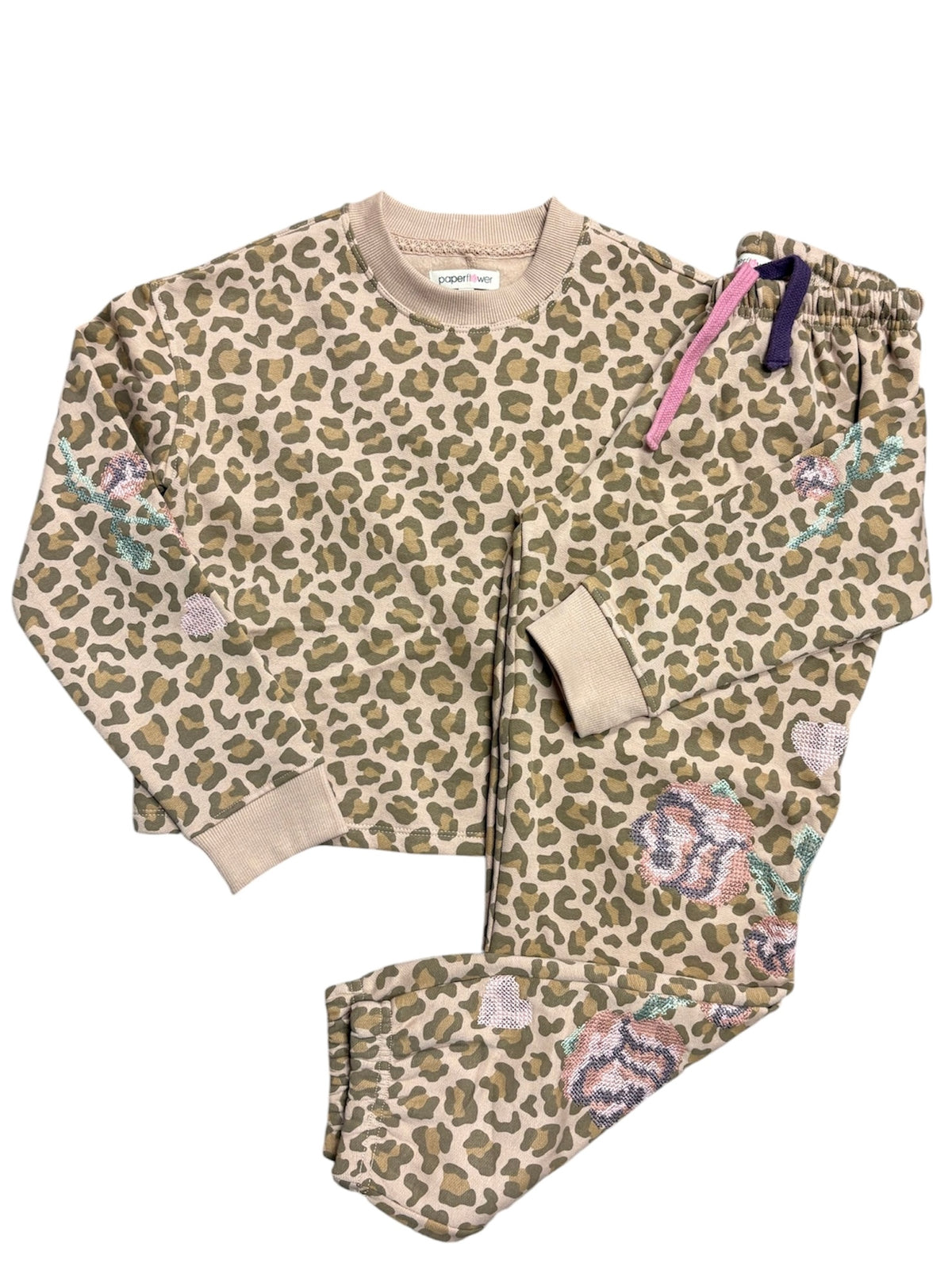 Animal Print Sweatpant Set