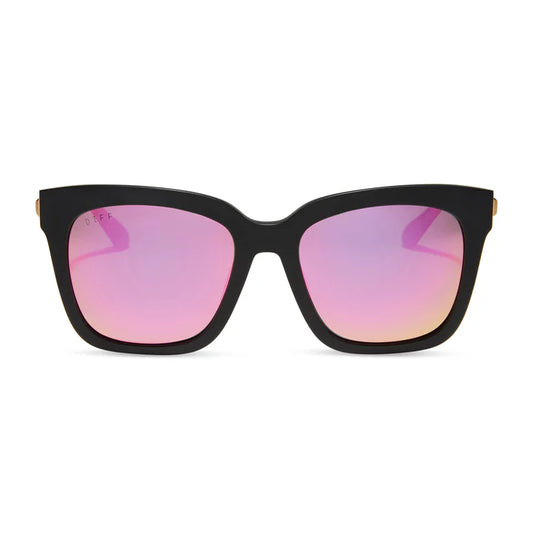 Bella Matte Black Pink Mirror