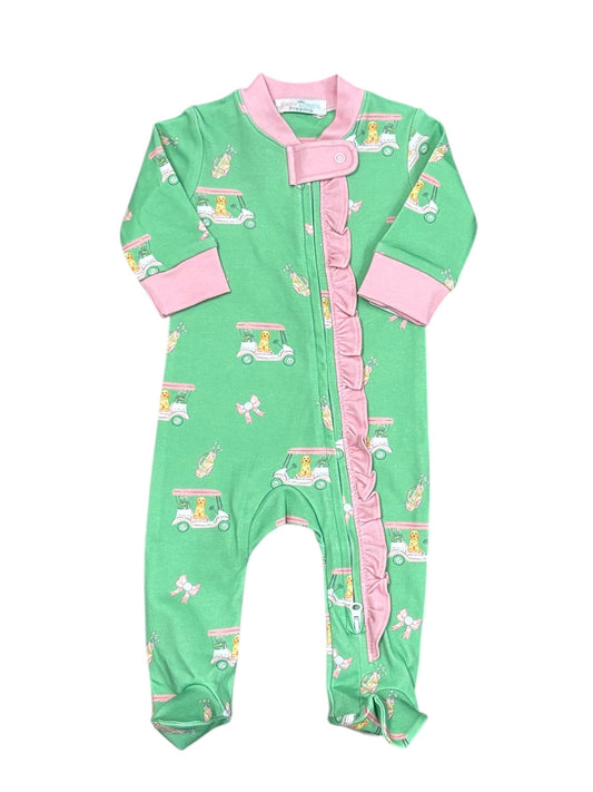 Golf Buddies Pink Zipper Footie