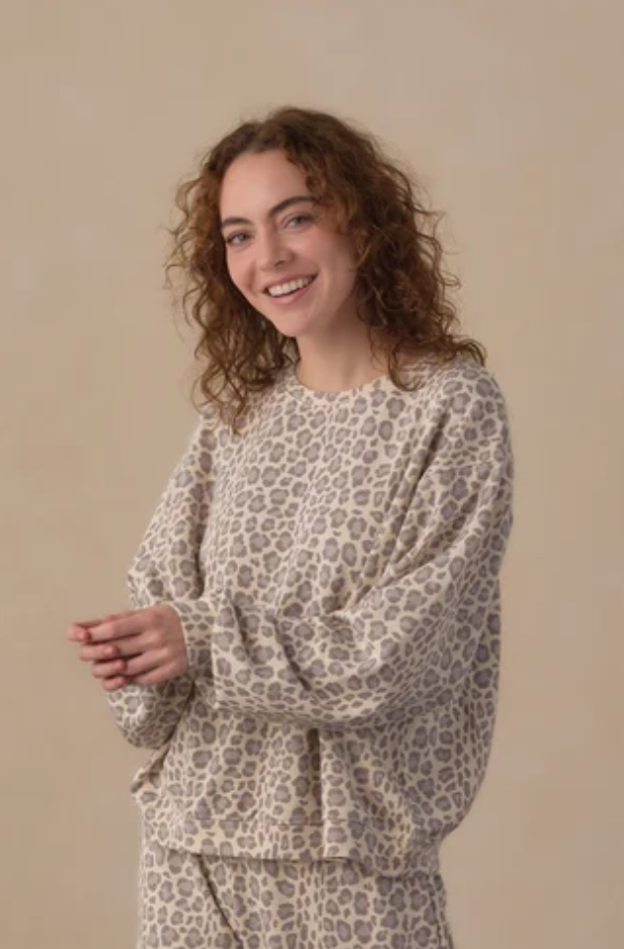 Blue Leopard Sweatshirt
