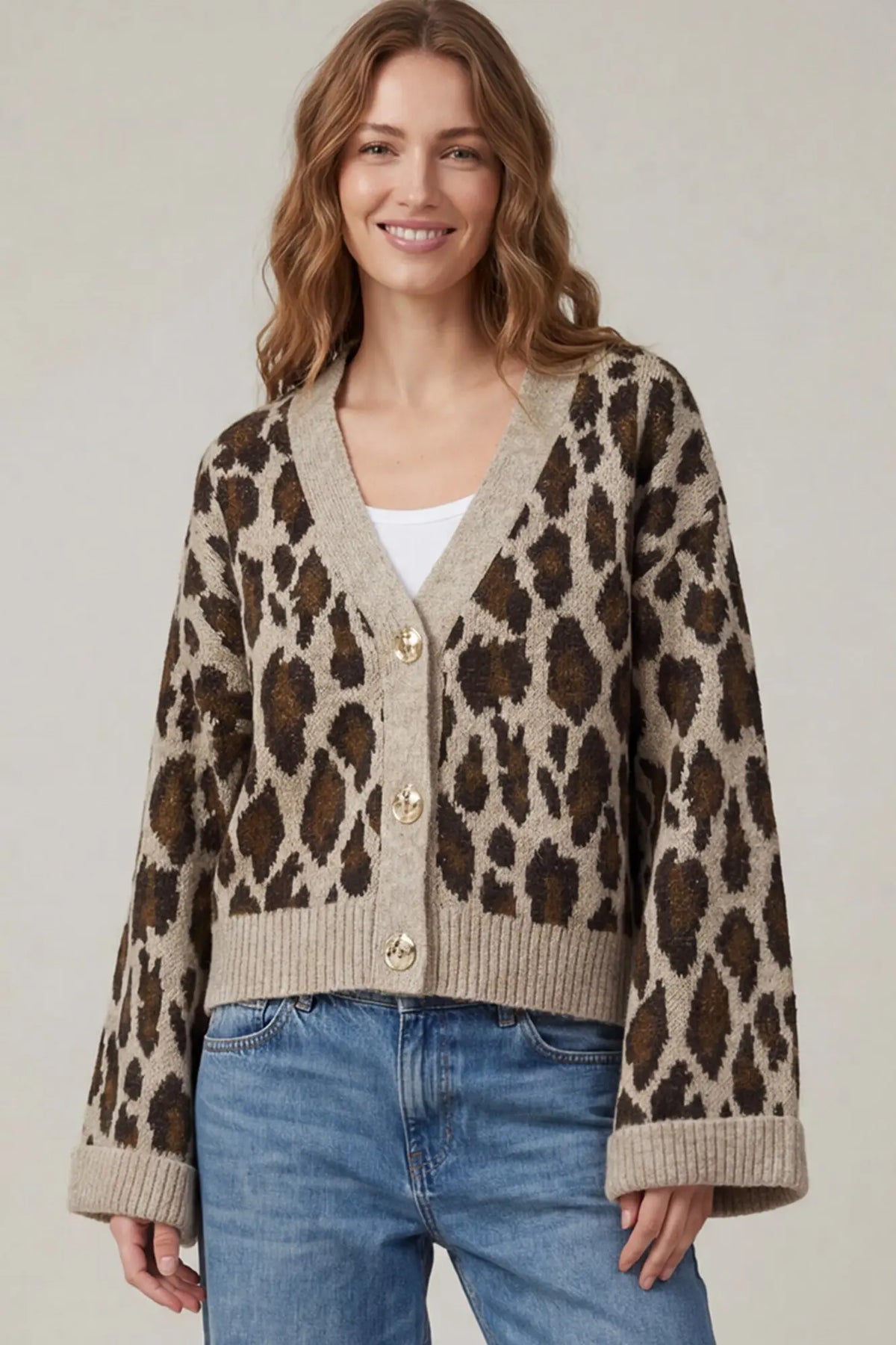 Leopard Print Cardigan
