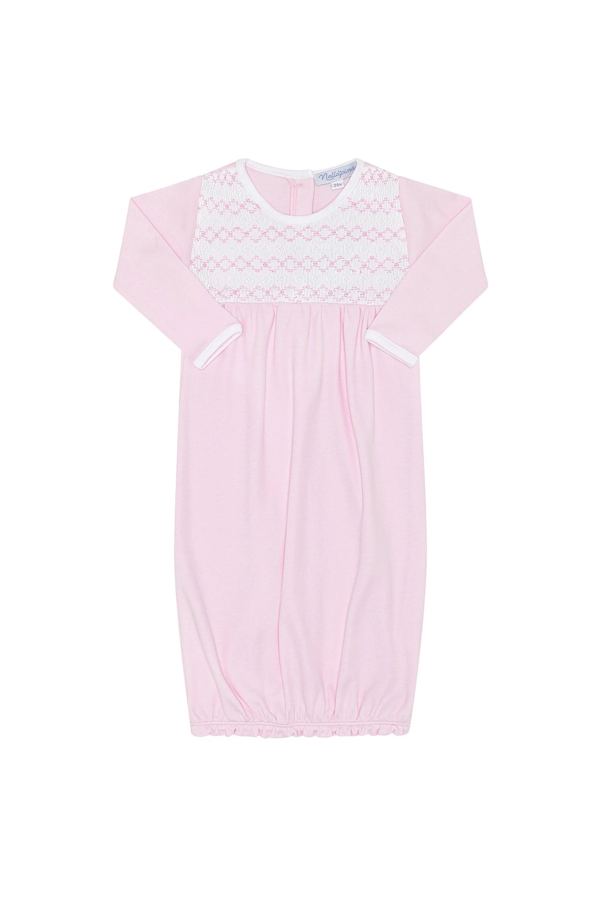 Signature Smocked Gown-Pink
