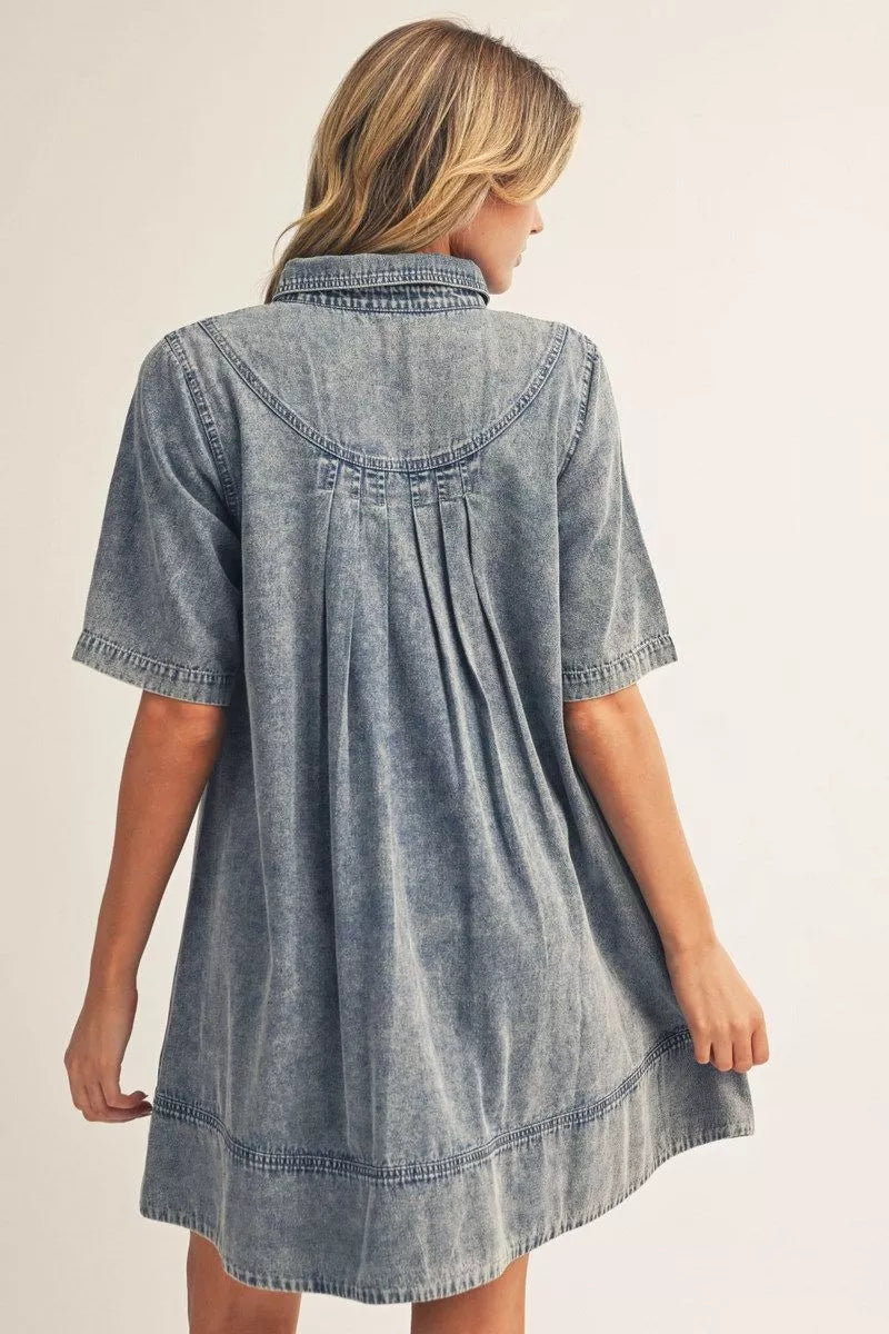 Washed Denim Dress