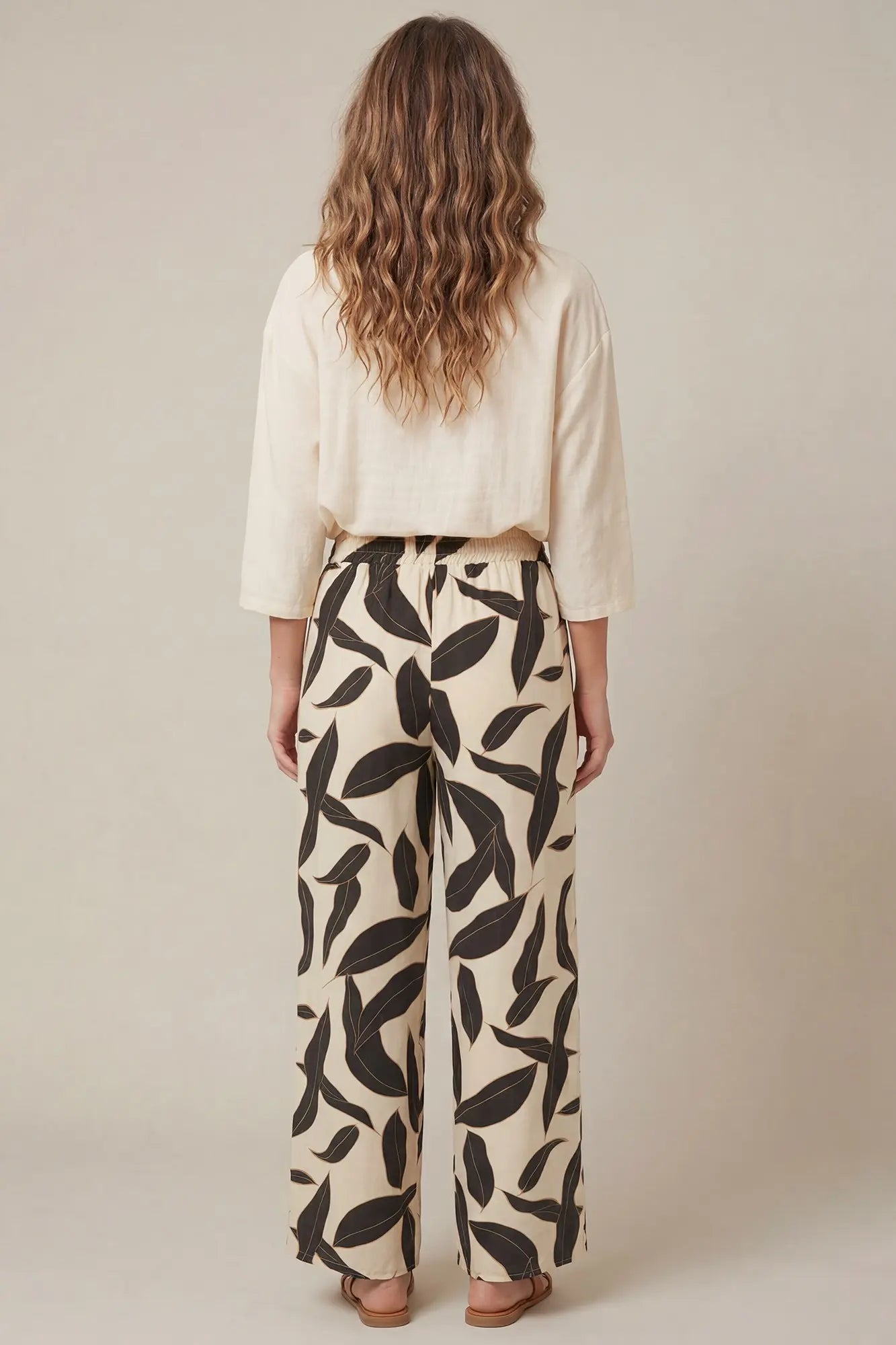 Black And White Floral Pant