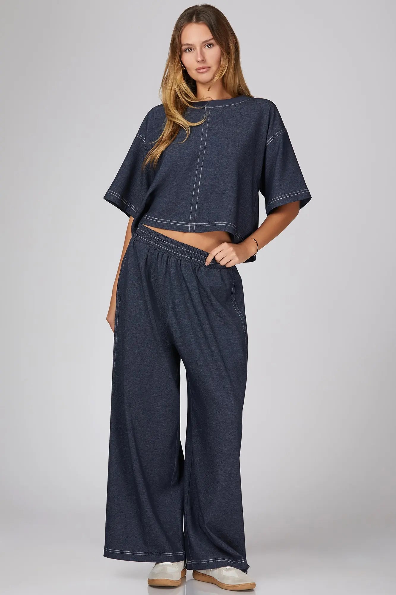 Denim Pant Set