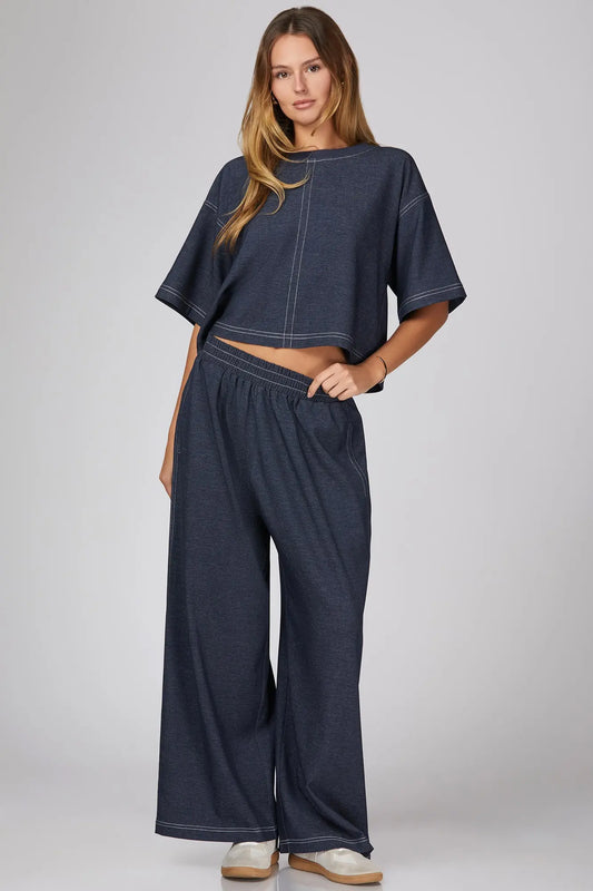 Denim Pant Set