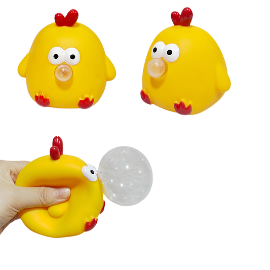Bubble Blowing Chubby Yellow Chick