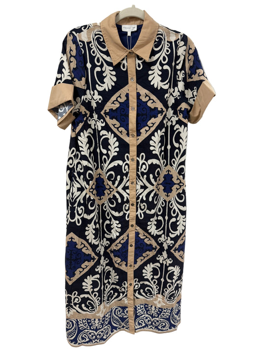 Navy Print Dress
