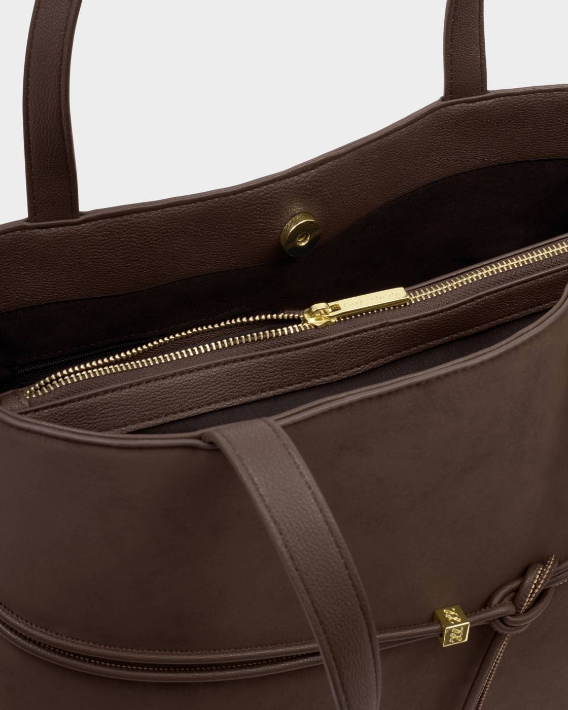 Lori Suedette Tote Bag in Bitter Chocolate