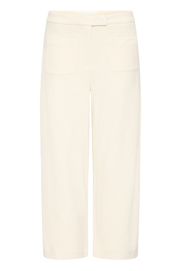 Ivory Front Pocket Crop Pant