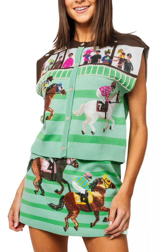 Derby Race Scene Button Vest